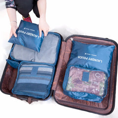 6pcs Travel Organizer Duffel Weekend Bag Families Men Women Luggage Bag