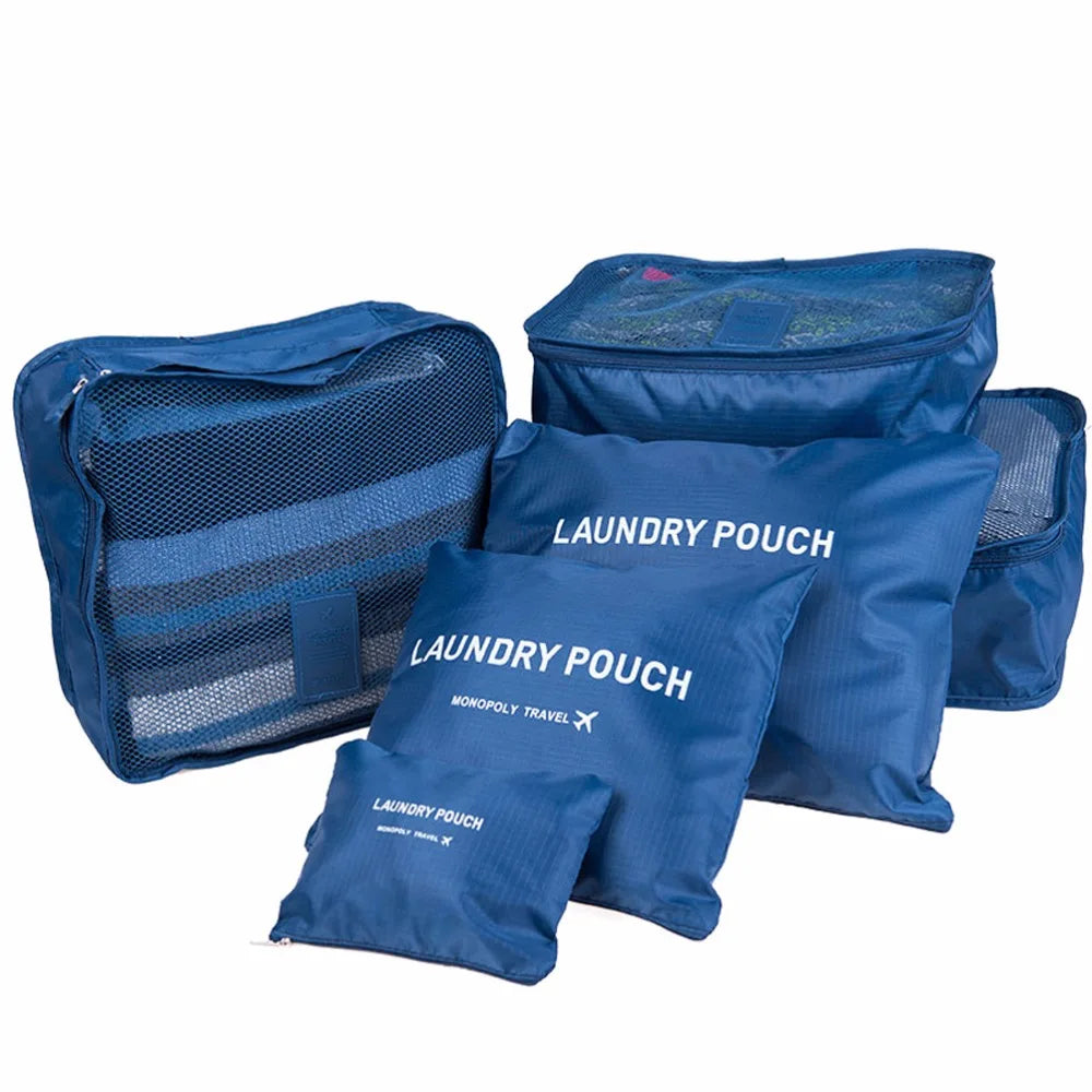 6pcs Travel Organizer Duffel Weekend Bag Families Men Women Luggage Bag
