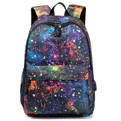 Colorful Star Universe Space Print Backpack for Men Women Teenager