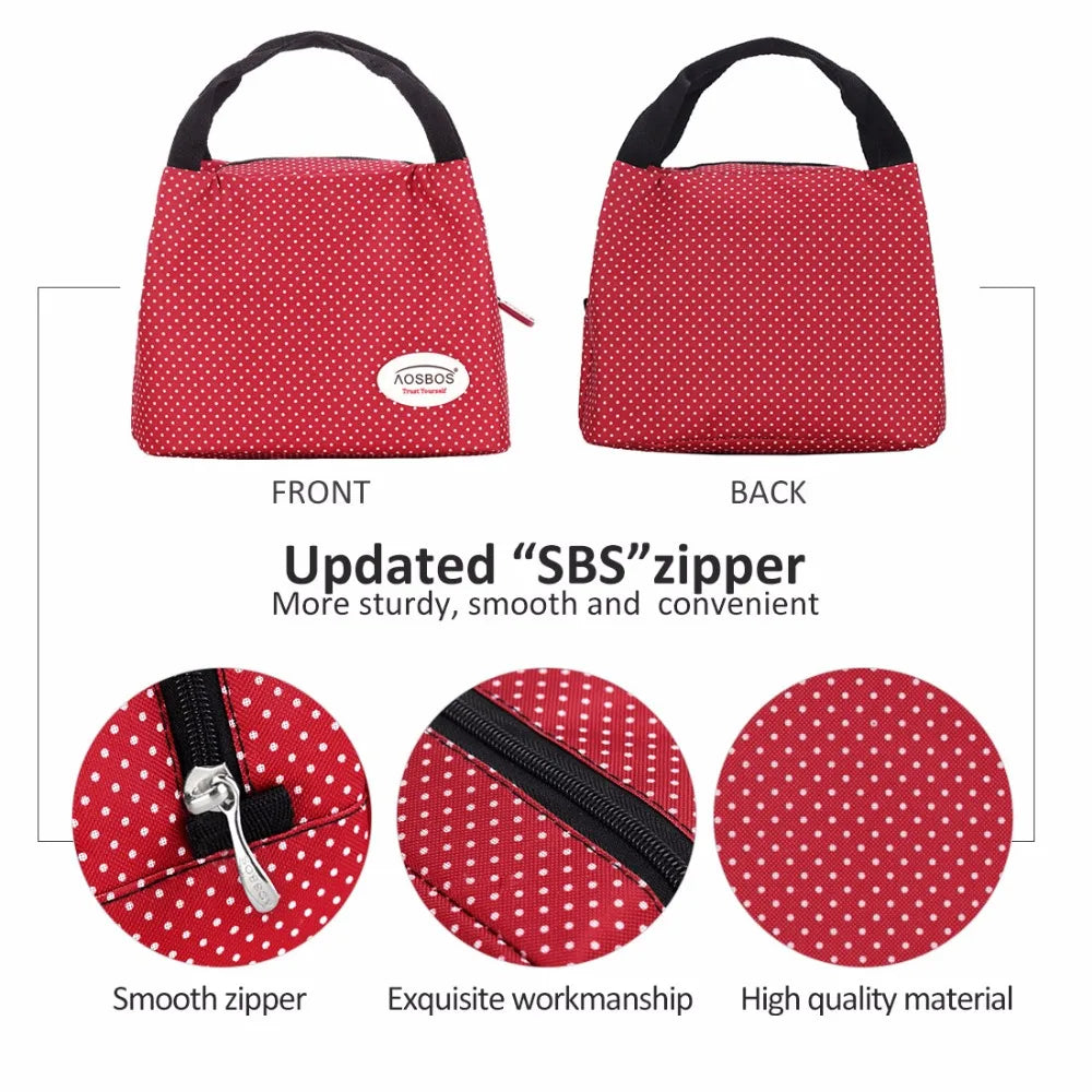 Insulated Canvas Lunch Bag for Men Women Kids