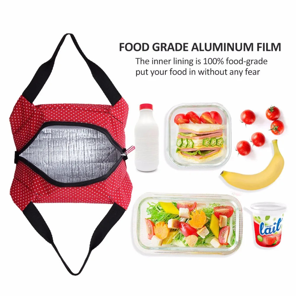 Insulated Canvas Lunch Bag for Men Women Kids