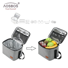 Portable Thermal Lunch Bags for Women Kids Men Insulated Tote Bag