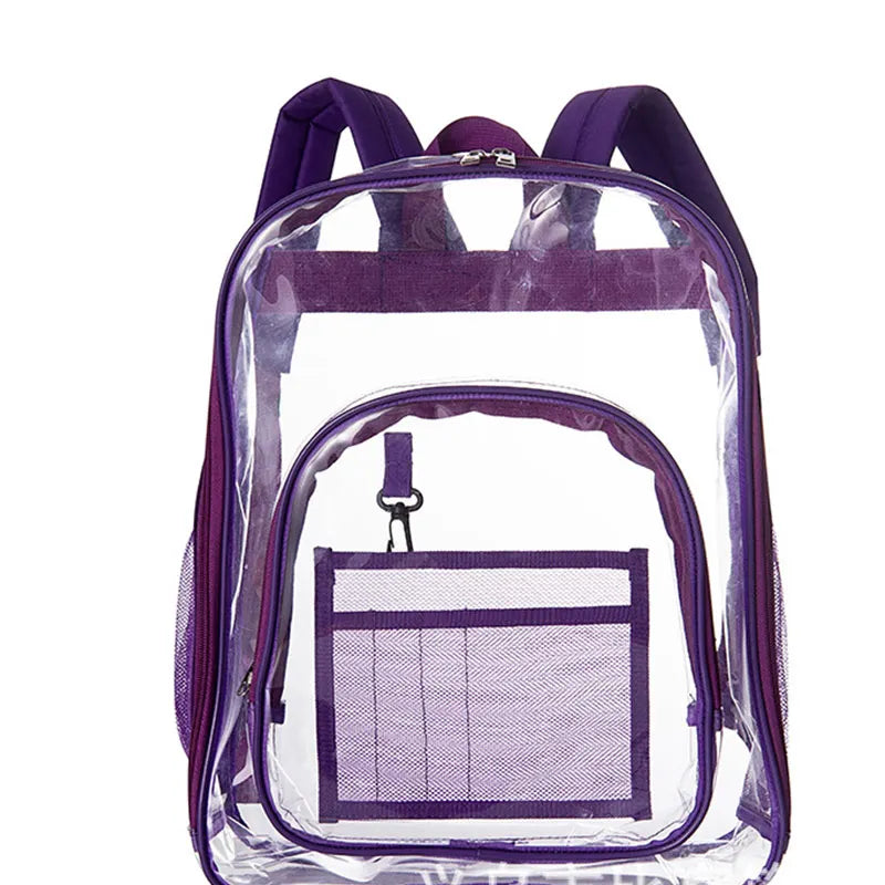 Transparent School Bag Waterproof Backpack Large Capacity Clear Backpack