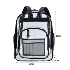 Transparent School Bag Waterproof Backpack Large Capacity Clear Backpack