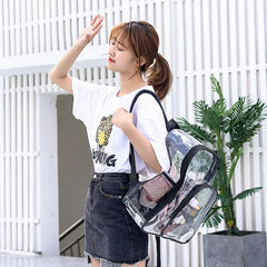 Transparent School Bag Waterproof Backpack Large Capacity Clear Backpack