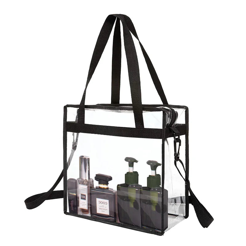 Waterproof Transparent Shoulder Bag Beach Handbag Large Clear Tote Bag