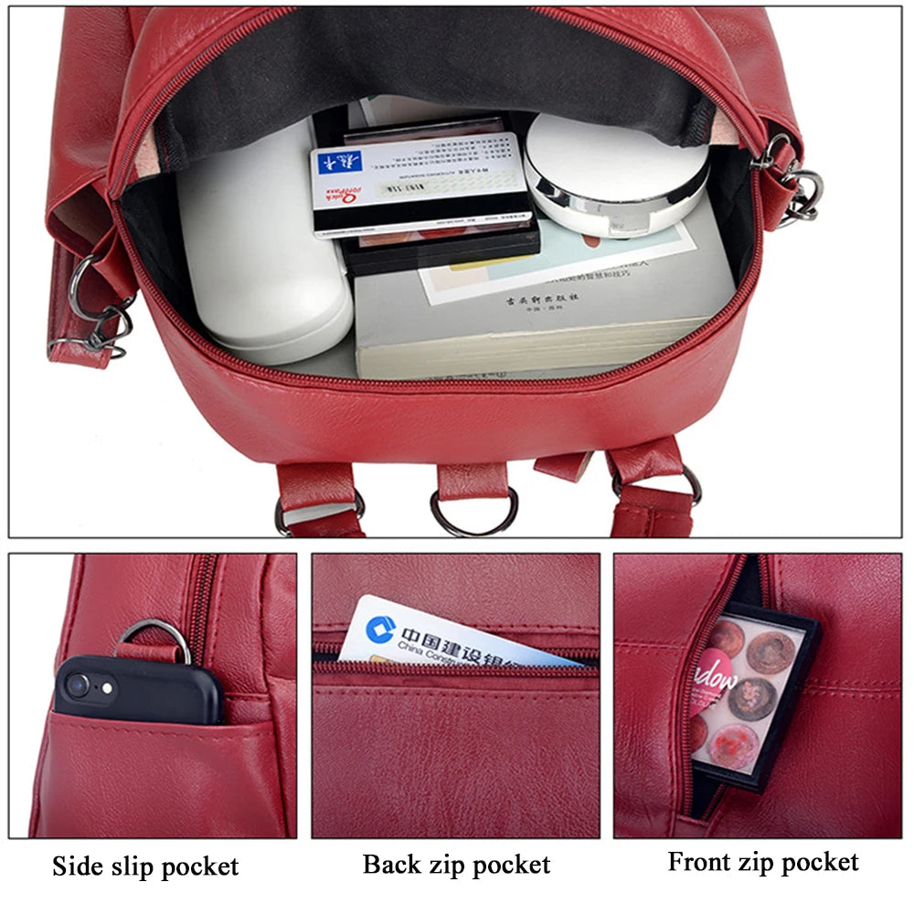 Vintage Small Backpack High Capacity Travel School Bag