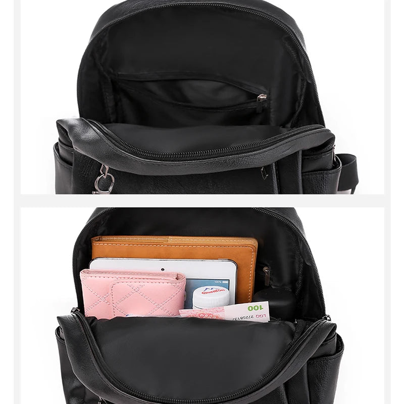 Vintage Waterproof Women Backpack Large Capacity School Bag