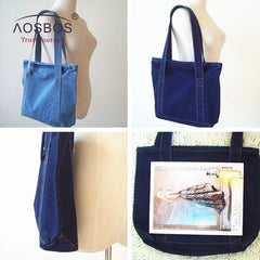 Women Denim Shoulder Bags Tote High Capacity Handbag