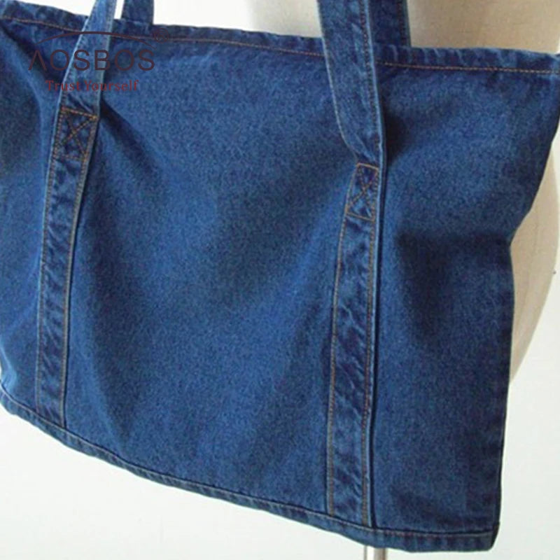 Women Denim Shoulder Bags Tote High Capacity Handbag