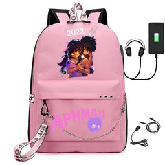 Aphmau Laptop USB Bag Canvas Shoulder Backpack