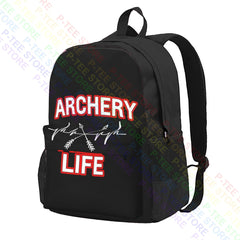 Archery Life Large Capacity Backpack Bookbag Swimming Gym Tote Bag