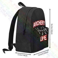 Archery Life Large Capacity Backpack Bookbag Swimming Gym Tote Bag