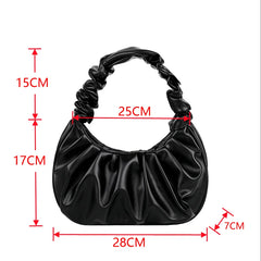 Armpit Shoulder Bags Leather Soft Handbags for Women High Ladies Clutch Bags