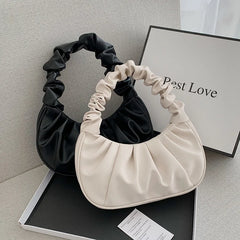 Armpit Shoulder Bags Leather Soft Handbags for Women High Ladies Clutch Bags