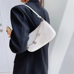 Vintage Butterfly Shoulder Bag Women Small Purse Clutch Summer Chain Zipper