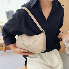Vintage Butterfly Shoulder Bag Women Small Purse Clutch Summer Chain Zipper