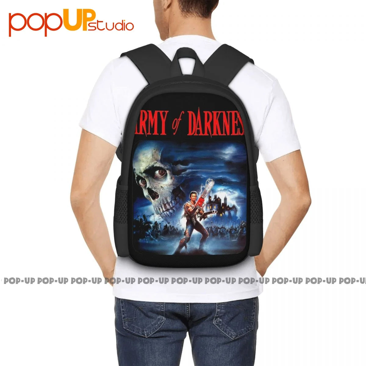 Army Of Darkness Evil Dead Backpack Large Capacity Print Shoe Bag