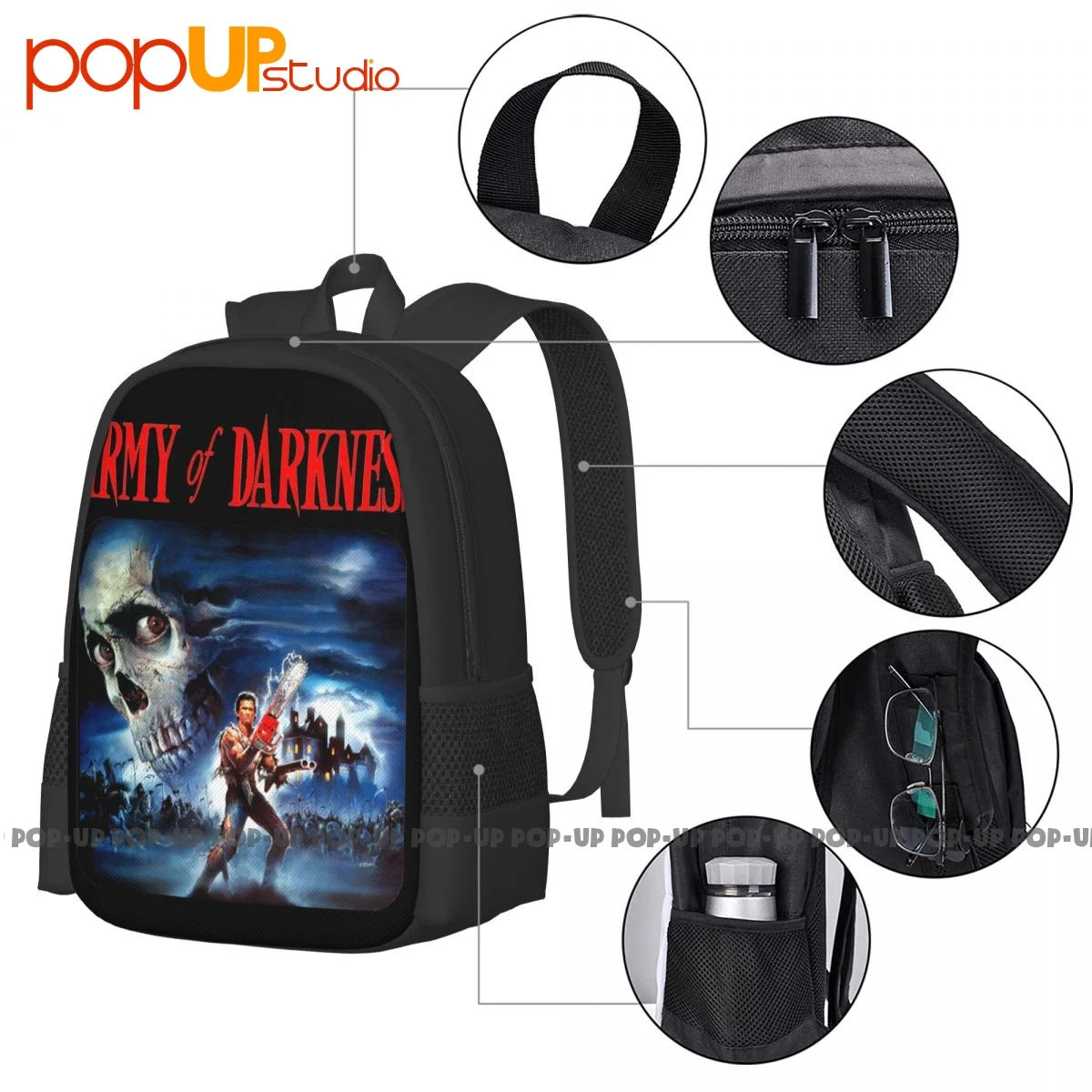 Army Of Darkness Evil Dead Backpack Large Capacity Print Shoe Bag