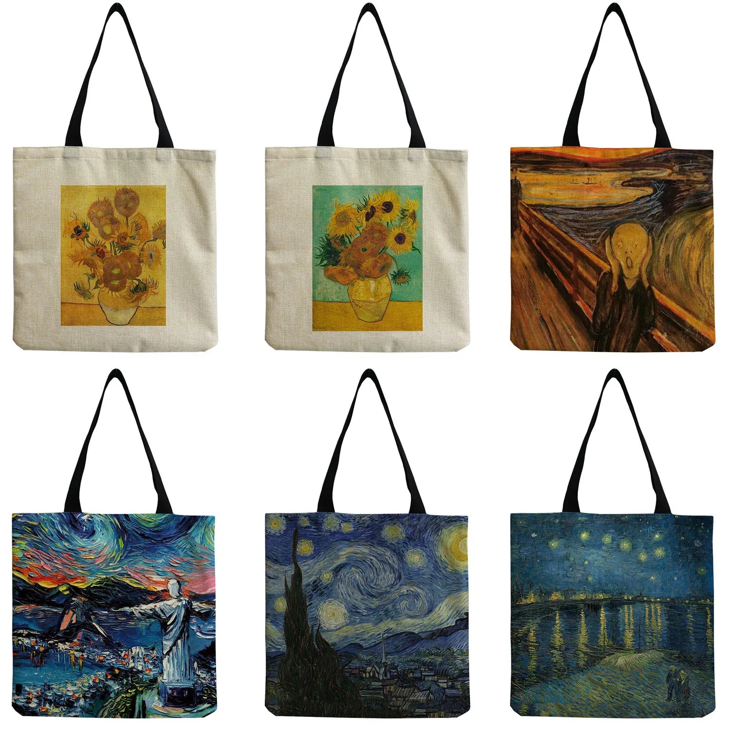 Art Oil Painting Shopper Bag School Teacher Gift Travel Beach Bag Handbag