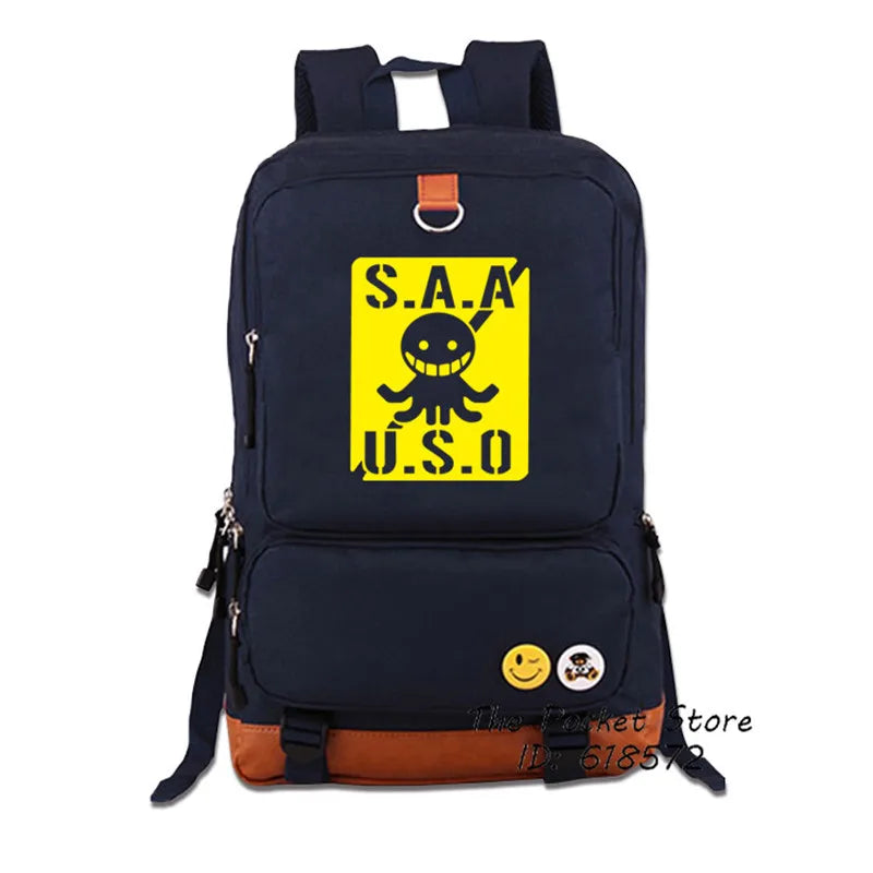 Assassination Classroom Korosensei Women Backpack Canvas School Bags Laptop