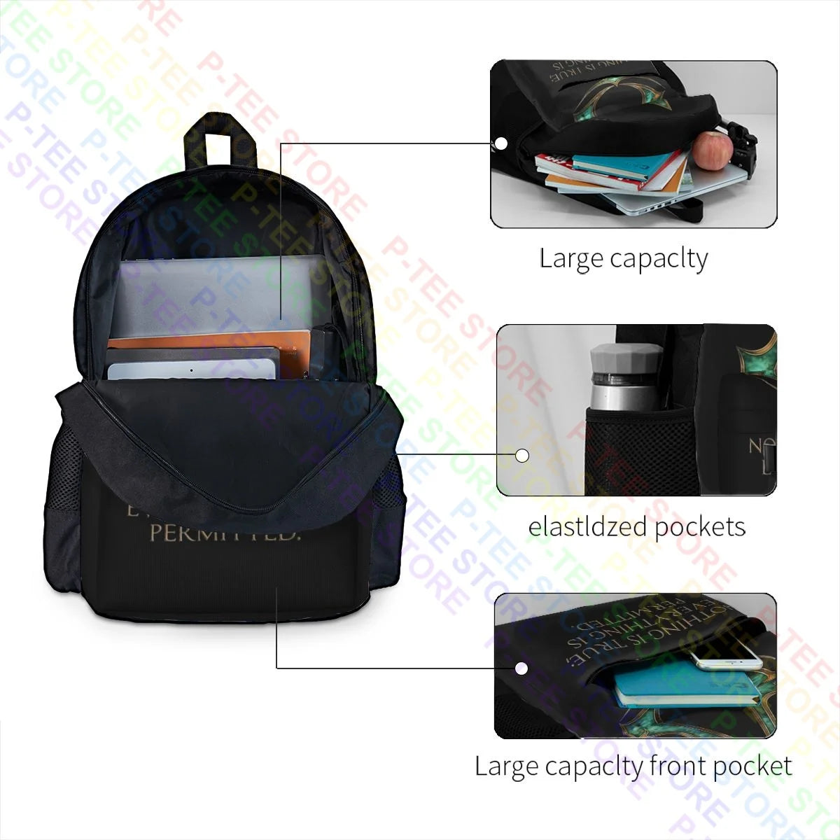 Assassinscreed Brotherhood Backpack Foldable 3D Printing Large Capacity