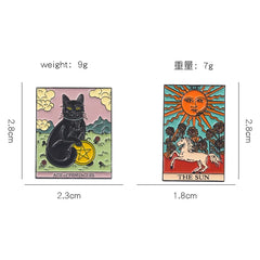 Skeleton Tarot Enamel Pin Gothic Dark Witch Jewelry