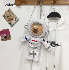 Astronaut Bear Shoulder Bag Crossbody Purse Girls Clutch Bags
