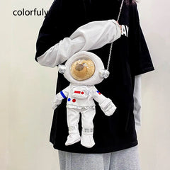 Astronaut Bear Shoulder Bag Crossbody Purse Girls Clutch Bags