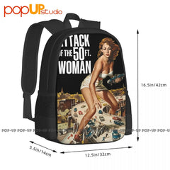 Attack Of The 50 Foot 1958 Film Poster Backpack School Travel Bag