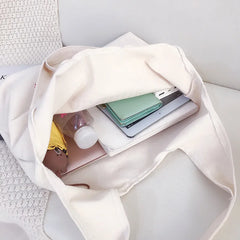 Women Canvas Tote Shopper Bags Casual Shoulder Bag Eco Reusable Shopping