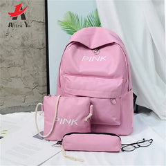 Attra-Yo 3Set Women Backpack Student Bag Lightweight Multifunction