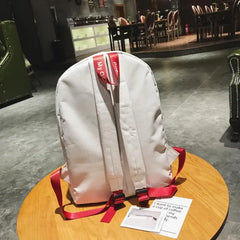 Attra-Yo Canvas School Backpacks Student Bag Personality Ribbon