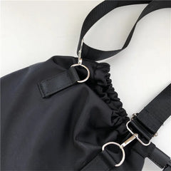 Attra-Yo Women's Crossbody Bucket Bag Nylon Shoulder Strap Drawstring