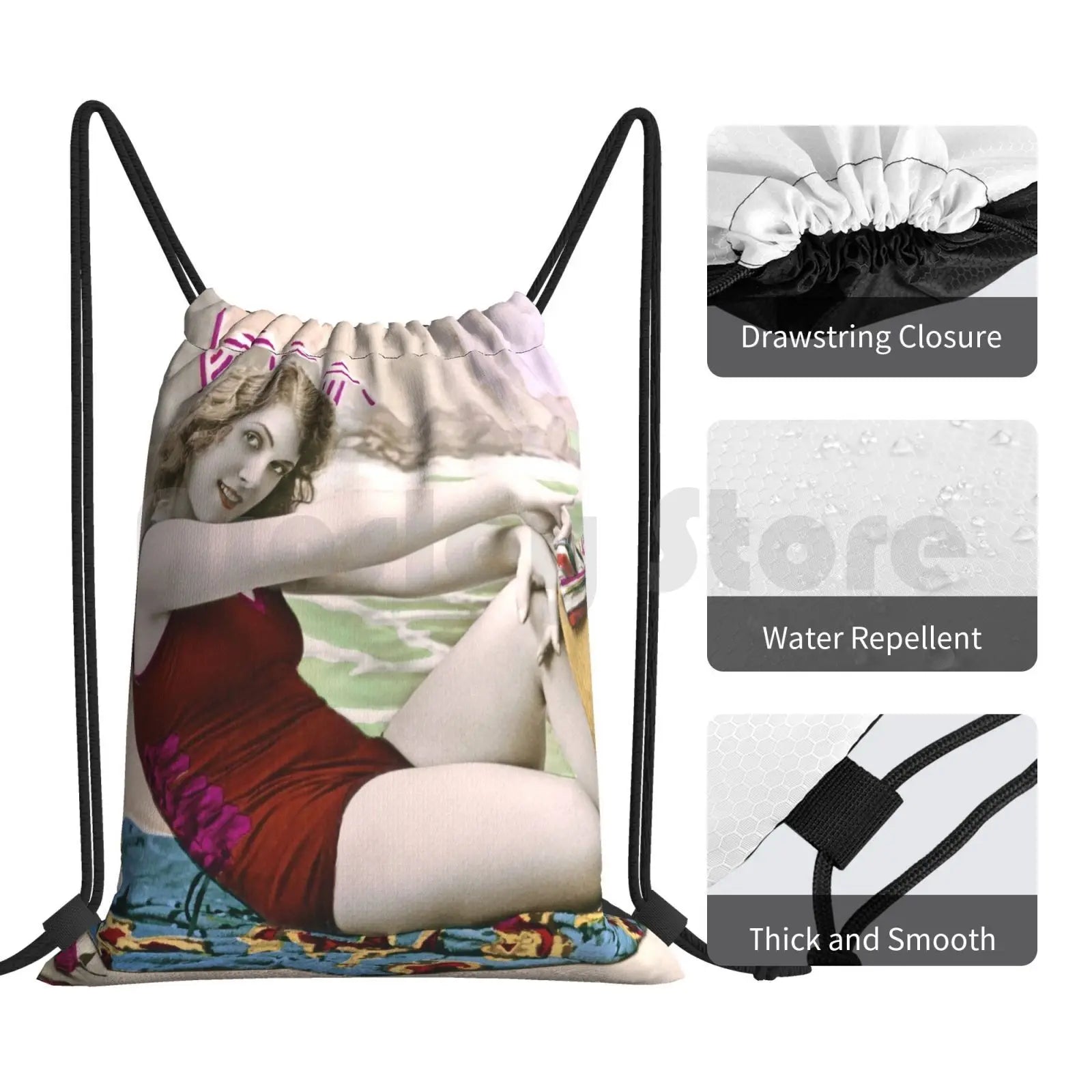 20S Beach Backpack Drawstring Bag Waterproof Gym Bag