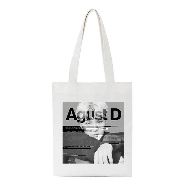 August D Graphic Print Handbags Harajuku Large Capacity Bag