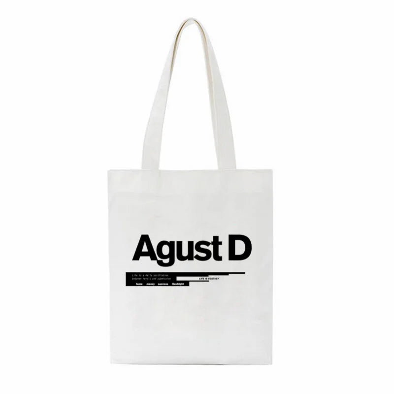 August D Graphic Print Handbags Harajuku Large Capacity Bag
