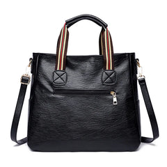 Autumn Winter PU Texture Hand Bag Leather Shoulder Bag Tote Girl