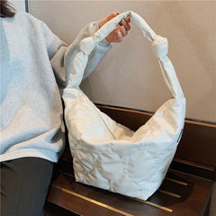 Quilted Bag Padded Space Women's Bags Cotton Clothes Satchels BM44