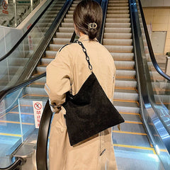 Solid Chain Tote Niche One-shoulder Diagonal Bag