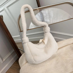 Autumn Winter Women's Shoulder Bag Mini Plush Handbag