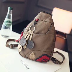 Autumn Backpack Ladies 2021 New Chest Bag Soft Leather Mini Messenger Bag