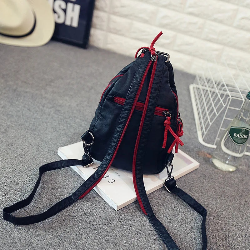 Autumn Backpack Ladies 2021 New Soft Leather Mini Messenger Bag