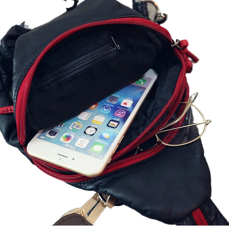 Autumn Backpack Ladies 2021 New Soft Leather Mini Messenger Bag