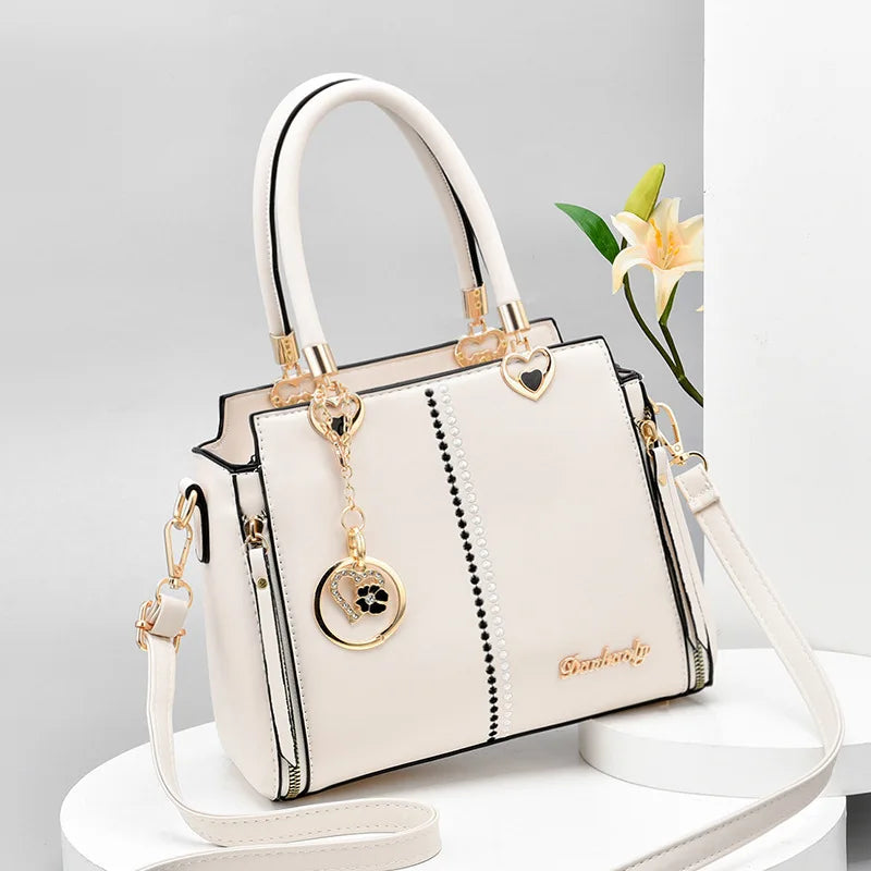 Autumn Pu Women's Bag One Shoulder Messenger Bag Large Capacity High Handbag