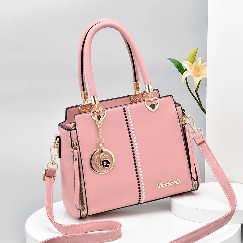 Autumn Pu Women's Bag One Shoulder Messenger Bag Large Capacity High Handbag