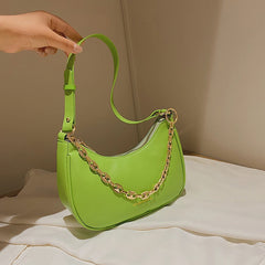 Autumn Texture Chain Bag Leather Armpit Handbag Girl Shoulder Wallet