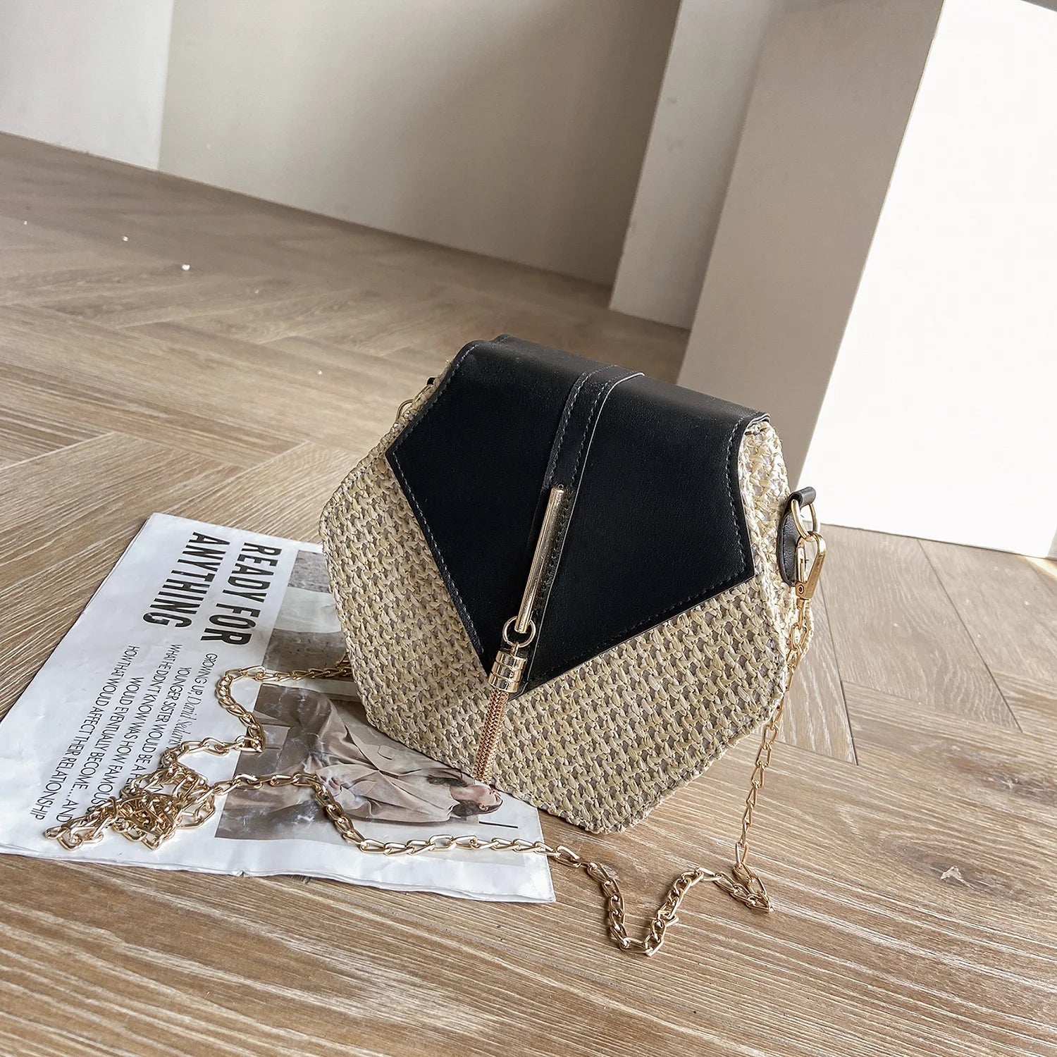 Autumn Straw Bag Woman Tassel Sweet One-shoulder Street Style
