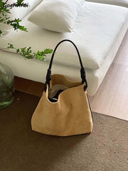 Autumn Vintage Shoulder Bags Women Underarm Handbags Large Capacity Crossbody