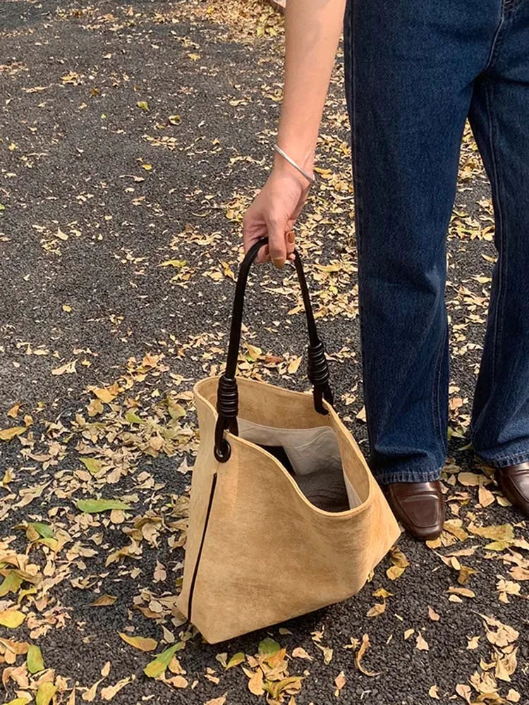 Autumn Vintage Shoulder Bags Women Underarm Handbags Large Capacity Crossbody
